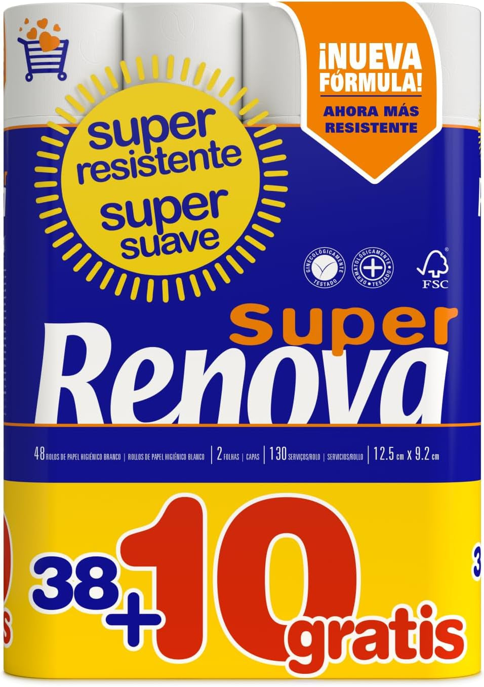 Papel higiénico Renova Super Prom - 48 rollos blanco
