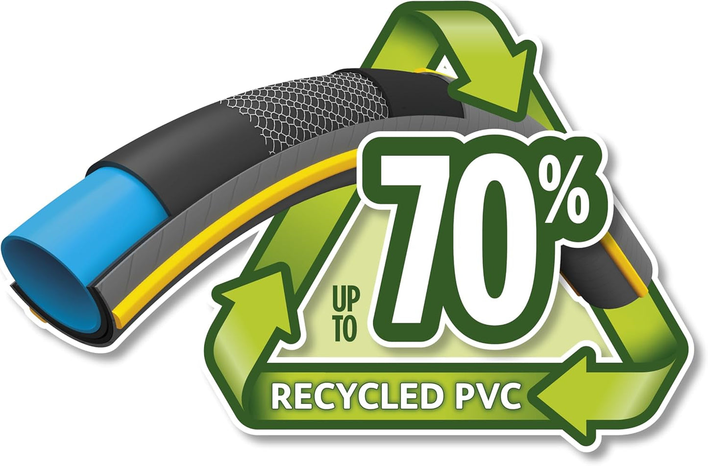 Manguera HOZELOCK - Ultramax 12,5 mm x 30 m, hasta 70 % de PVC reciclado, robusta, resistente a la intemperie, antitorsión, resistente a dobleces y aplastamientos, gris