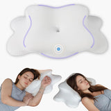 Almohada Para El Cuello Almohada Ortopédica Para La Cabeza Almohada De Espuma Con Memoria Almohada Para Impactos Laterales - Diseño Ergonómico Forma Hueca Para Impactos Laterales, Dorsales Y Abdominales Gris Claro Almohadas Ortopédicas Cervicales Naty Shop Blanco 65X40X14Cm