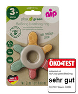 nip – Anillo de dentición | Mordedor sostenible para bebés a partir de 3 meses, elaborado con más de un 65% de materias primas naturales. Para un suave masaje de encías, lengua y dientes | Rojo/Verde/Naranja