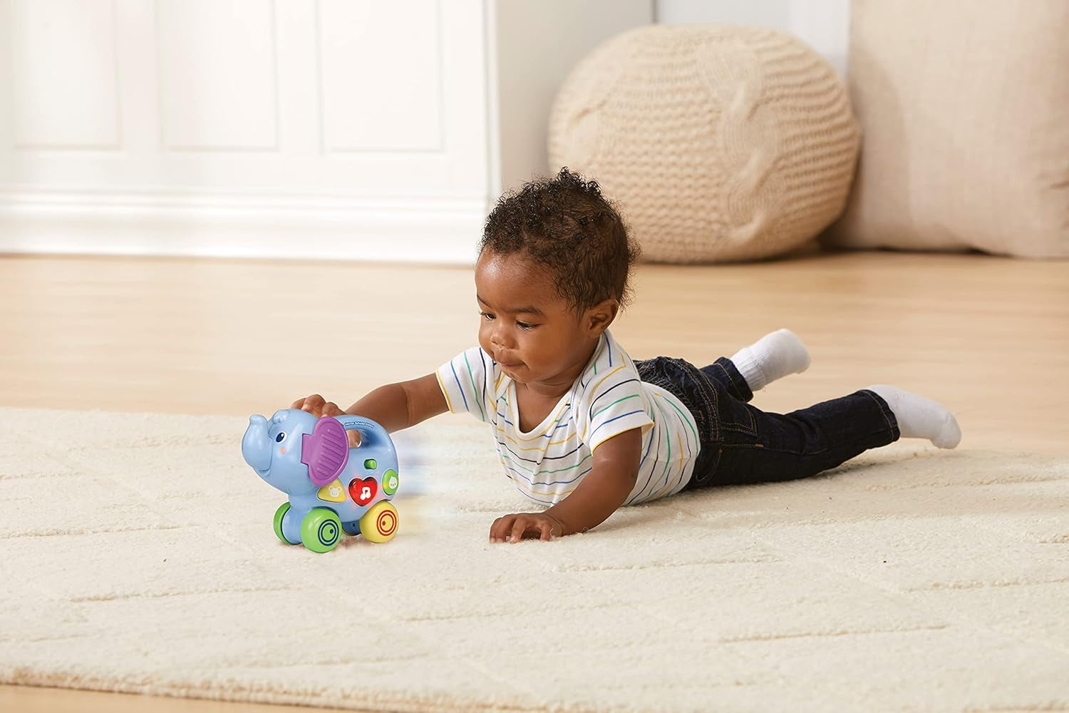 Vtech Baby Elefantito Empujador - Juguete interactivo para empujar y jugar - Con canciones, melodías, frases y sonidos - Para niños de 6 a 36 meses Juguetes para bebés Naty Shop