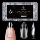 Modelones Puntas de Uñas 510 Piezas - Juego de Puntas de Uñas de Cobertura Completa, Juego de Puntas de Gel, Puntas de Uñas de Resina PMMA Prepulidas, Uñas Artificiales para Pegamento en Nail Art DIY, Squoval Corto