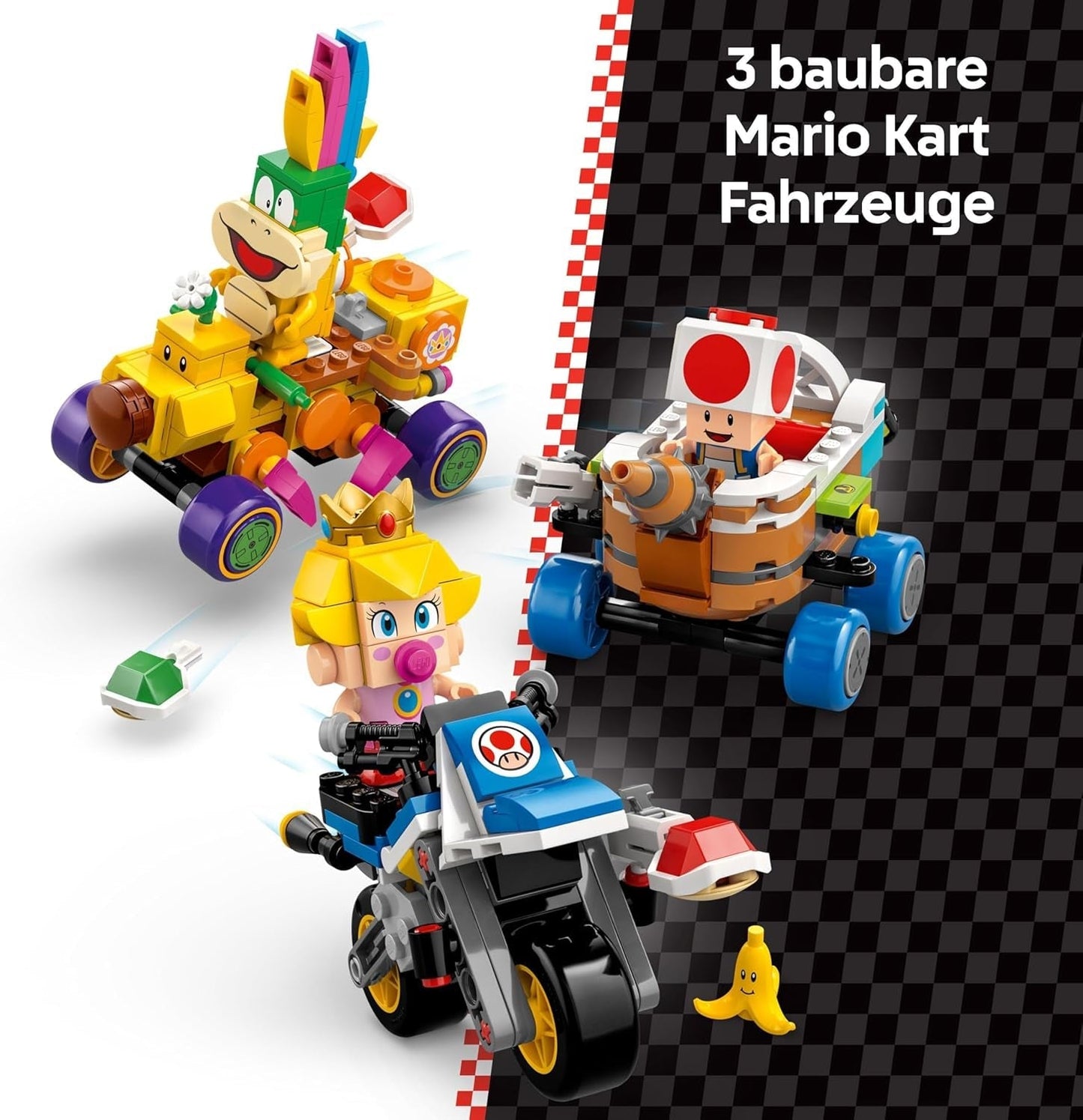 LEGO Super Mario: Mario Kart - Set Baby Peach y Grand Prix, figuras de Nintendo - Toad, Lakitu, Baby Peach y Lemmy, regalo para niños, niñas y jugadores mayores de 8 años, juguete de aventuras 72036 Juegos de construcción Beuche den LEGO-Store