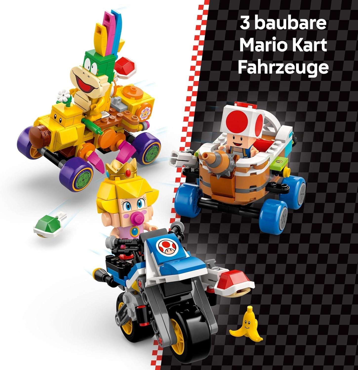 LEGO Super Mario: Mario Kart - Set Baby Peach y Grand Prix, figuras de Nintendo - Toad, Lakitu, Baby Peach y Lemmy, regalo para niños, niñas y jugadores mayores de 8 años, juguete de aventuras 72036 Juegos de construcción Beuche den LEGO-Store