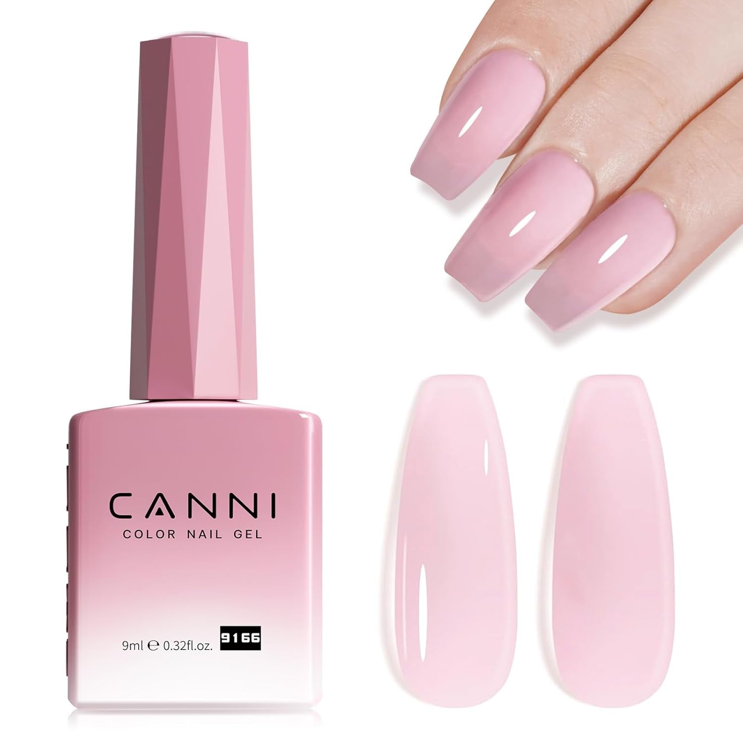 CANNI esmalte de uñas en gel, semipermanente, morado oscuro, esmalte de uñas, gel UV, remojo, manicura