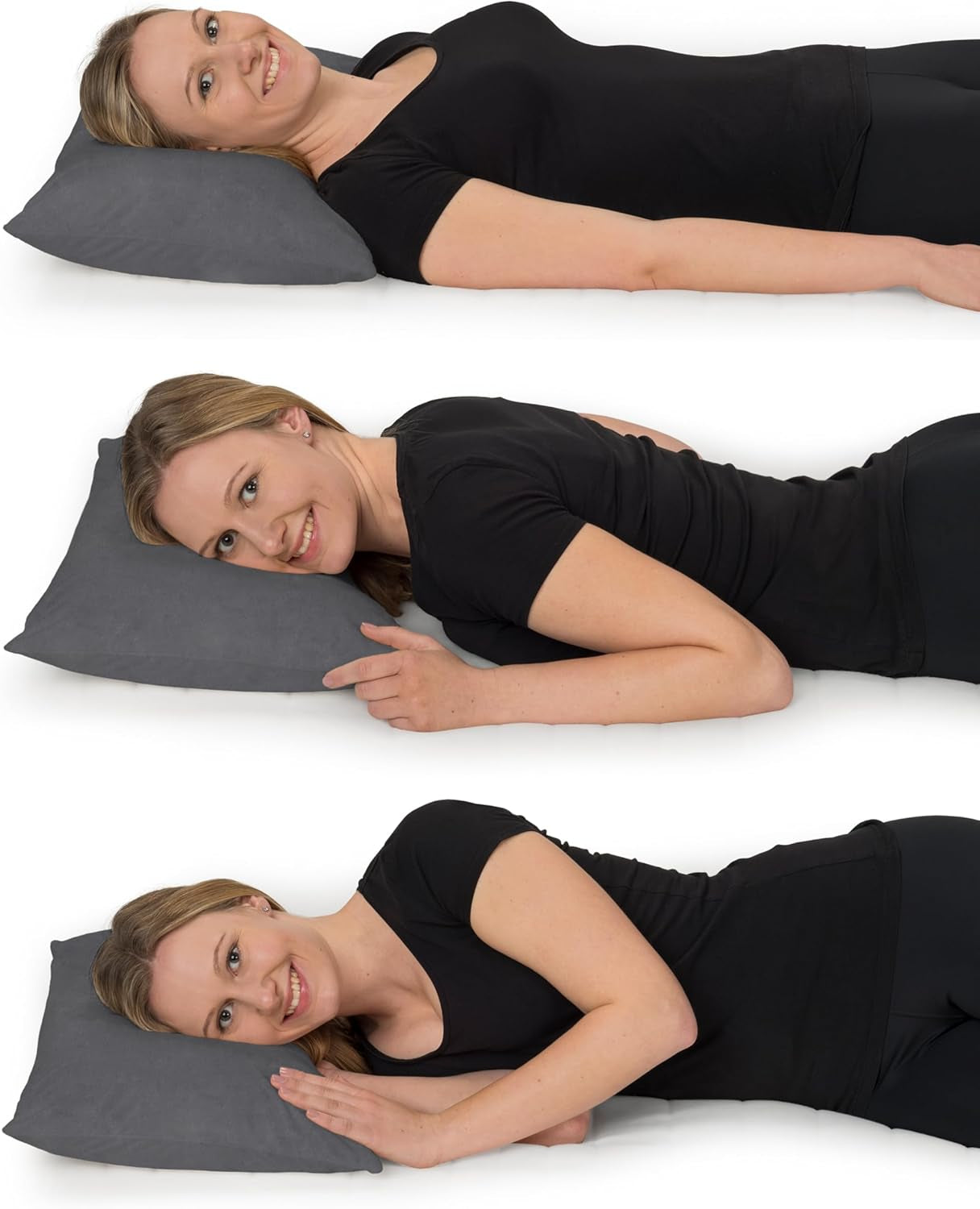 Almohada para dormir especial Traumnacht Exklusiv con espuma viscoelástica, 40 x 60 cm, gris, certificado Oeko-Tex, fabricada según el estándar de calidad alemán Almohadas estándar Naty Shop