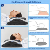 Almohada Ortopédica, Almohada Ergonómica para el Cuello, Almohada para la Cabeza, Original Almohada Viscoelástica para los Lados, Espalda y Abdomen, Almohada de Soporte para el Cuello para Hombres, Mujeres (67,3 X 38,2 X 13,8/3Cm) Almohadas Ortopédicas Cervicales Naty Shop