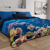 PETTI Artigiani Italiani Funda nórdica para cama de matrimonio, 100% Made in Italy, Aquarium Edredones y colchas Naty Shop
