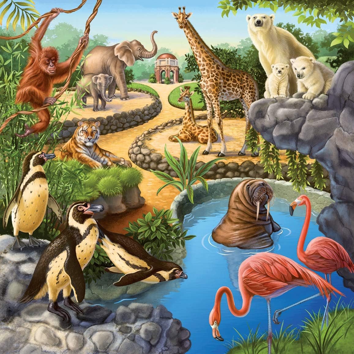 Ravensburger Puzzle para niños - 09265 Bosque/Zoo/Mascotas - puzzle para niños mayores de 5 años, con 3X49 piezas Puzzle Naty Shop