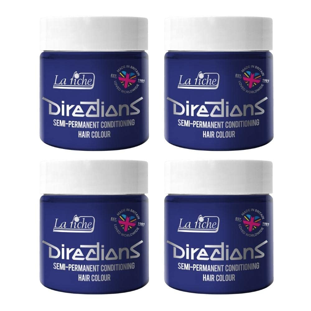 Modo de empleo coloración semipermanente 100 ml caja 4 pack (Pillarbox Red) Naty Shop Tinte azul neón 100 Ml (pack de 4)