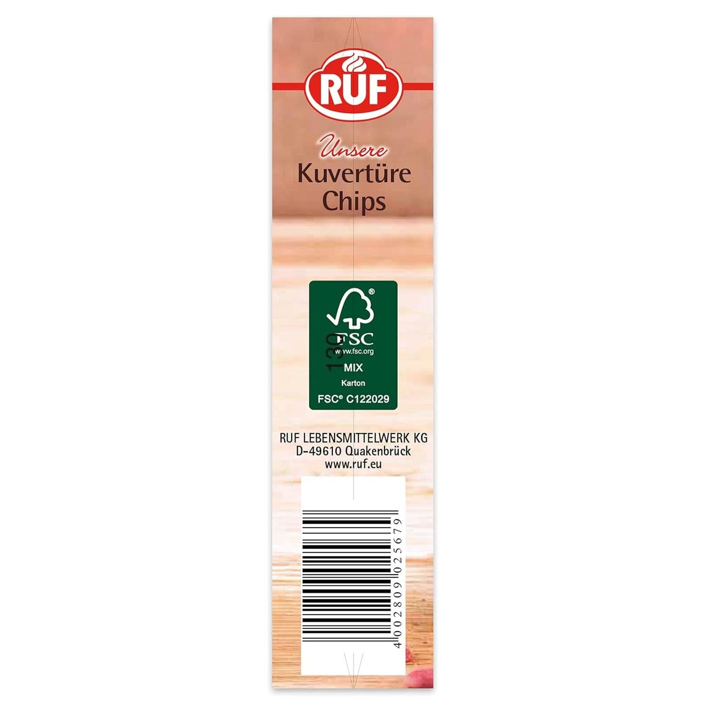 Cobertura RUF Chips Rubí, 100 gramos Esmaltes y Decoración Naty Shop