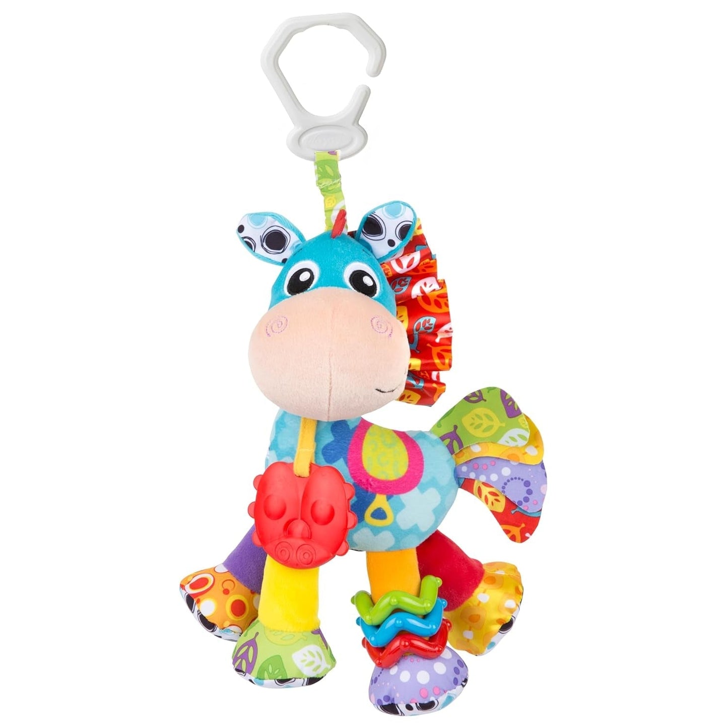 Playgro Clip Clop Pack Regalo Actividad Sensorial Jardín - Juguete Sensorial Jardín para Bebés a Partir de 0 Meses - Juguete Interactivo con Sonajeros, Mordedor y Amigo Cochecito - 4 Piezas