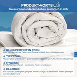 Allnights - Edredón ligero confort 135X200 Plumas y plumón 100% nuevo, apto para alérgicos, lavable hasta 60°C, fabricado en Alemania Edredones y edredones Naty Shop