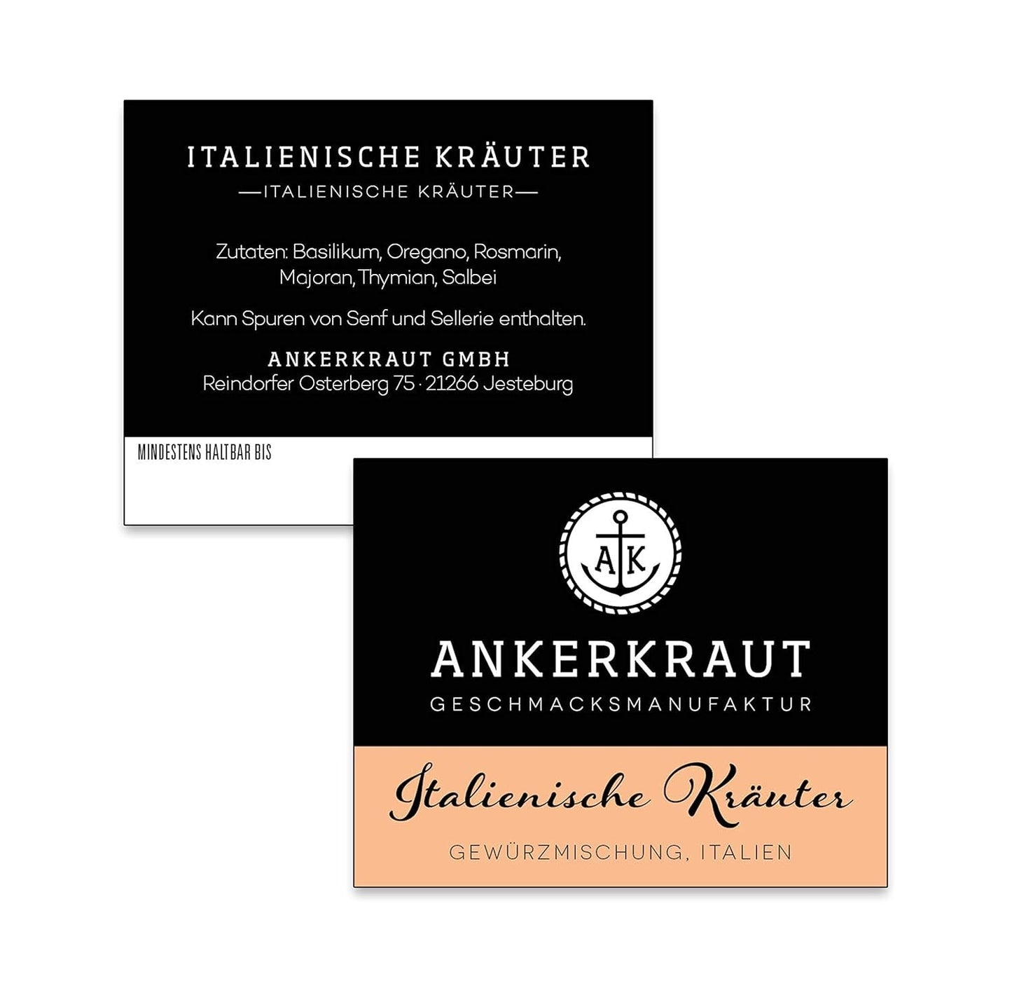 Ankerkraut Italienische Kräuter, mediterranes Universalgewürz für Pasta, Pizza und Salade, 25 g im Korkenglas