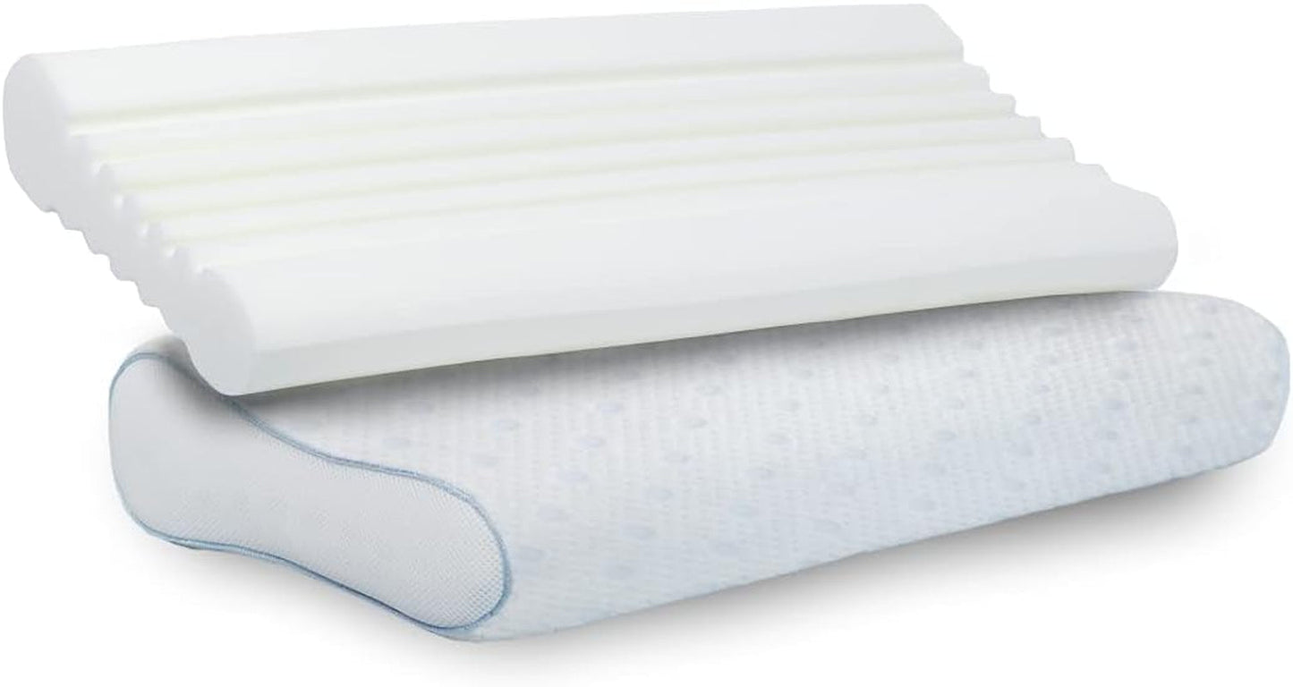 PARADIES Almohada cervical 40X80 Cm - Revita Ergonómica - Certificada IGR, Almohada ergonómica de soporte para el cuello Altura: 10 Cm Almohadas ortopédicas cervicales Naty Shop Paratex Ergonómico