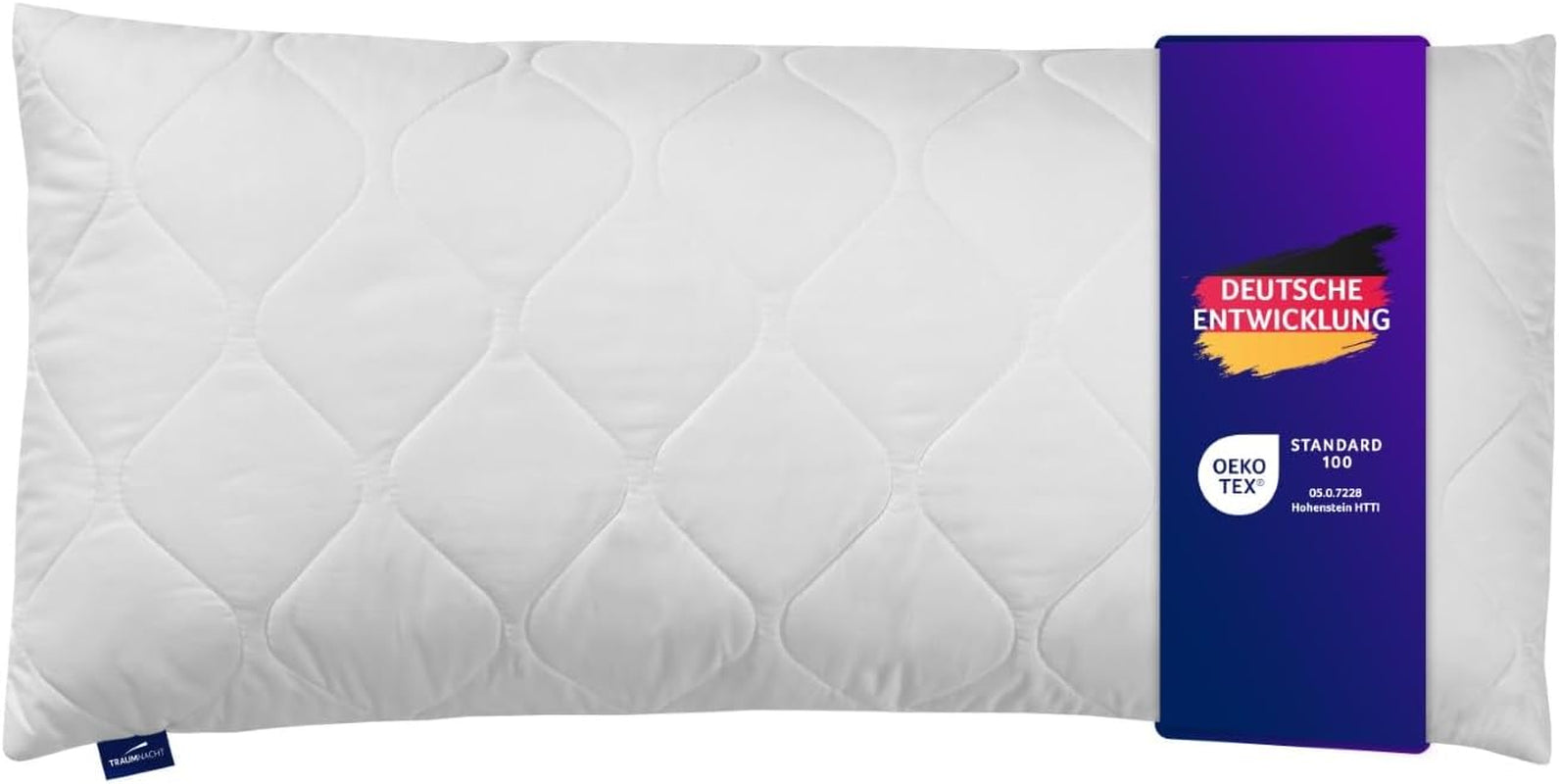 Almohada Traumnacht de aloe vera con cómoda funda de microfibra suave y aterciopelada 40X80 cm Certificado Oeko-Tex, producida según el estándar de calidad alemán Almohadas estándar Naty Shop Título predeterminado