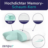 Juego de 2 Almohadas para Apoyar el Cuello 40X60-13Cm - Almohada ergonómica para dormir para cuello y hombros, certificado Oeko-Tex Almohadas ortopédicas cervicales Naty Shop