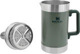 Prensa de café STANLEY Classic Stay Hot 1,4 L Hammertone Green - Mantiene el café caliente durante 4 horas - Mínimo sedimento - Prensa de café de acero inoxidable integrada - Sin BPA - Apto para lavavajillas