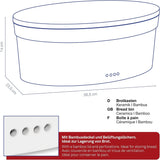 Kela panera con orificios de ventilación, panera de cerámica, SALENA, panera, blanco, 36,5 x 23,5 x 14 cm Cajas de almacenamiento de alimentos Naty Shop