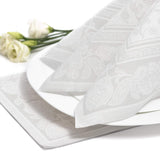Papstar 11682 50 servilletas "Royal Collection" pliegue 1/4 40 X 40 cm "Adornos", blanco