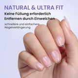Btartbox Puntas de uñas extra cortas de almendra - Gel de cobertura completa X Puntas de uñas de gel suave XS - Semimate preformado para salón de uñas anchas 320 piezas