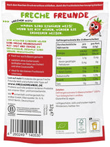 FRECHE FREUNDE Chips de frutas de fresa orgánicos, chips de frutas liofilizadas, frutas secas en rodajas naturales sin azúcar añadido, vegano, sin lactosa, sin gluten, paquete de 12 (12 x 12 g)