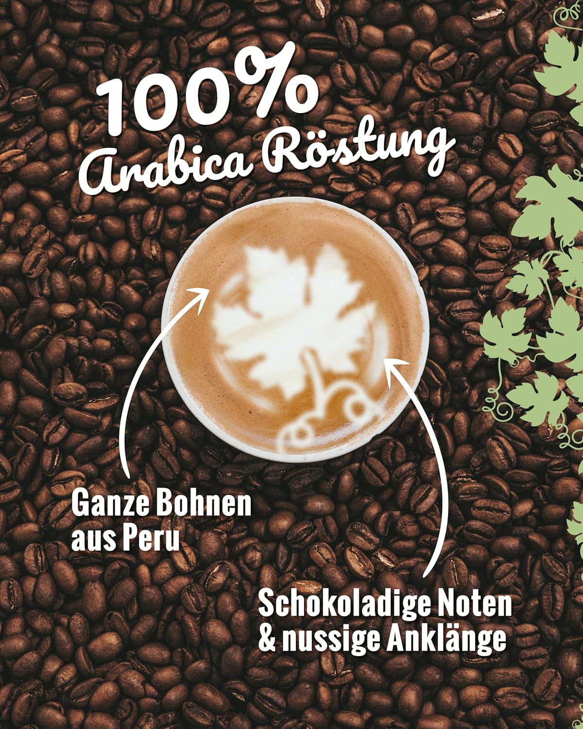 Blank Roast - BIO Winzer Kaffee 1000g - schonend mit Pfälzer Rebholz geröstet - ganze Kaffee-Bohnen aus Peru - 100% Arábica Röstung - schokoladig & nutsig - säurearm