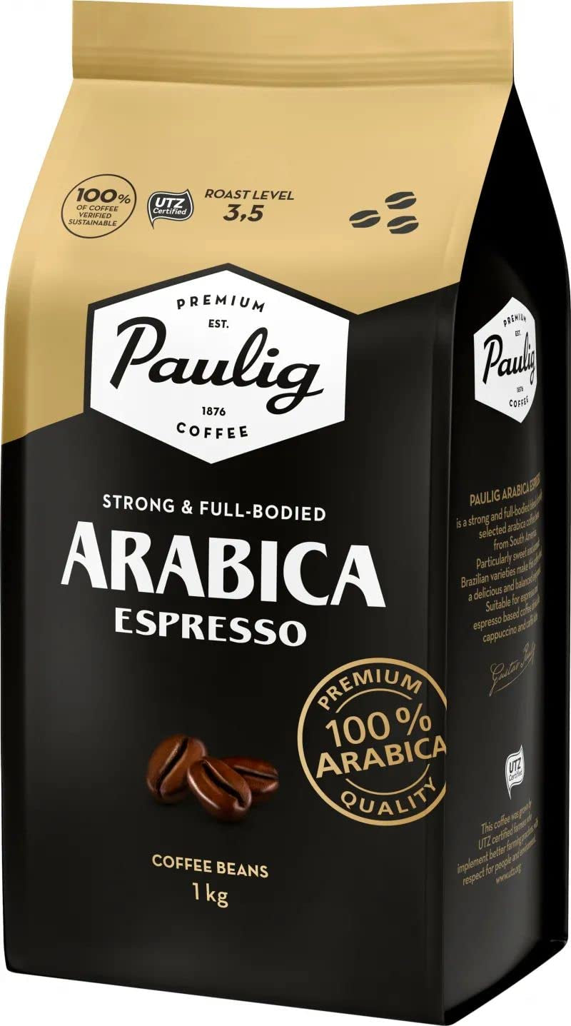 Café espresso Arábica tostado en grano, 1 kg