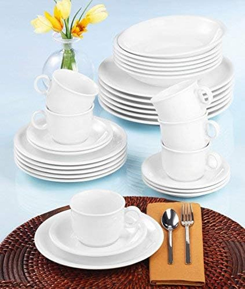 Seltmann Weiden 001.716175 Compact White vajilla de 30 piezas, blanco/simple