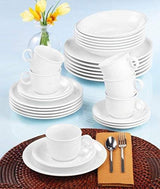 Seltmann Weiden 001.716175 Compact White vajilla de 30 piezas, blanco/simple