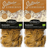 Fideos de cinta BioGourmet con Schüttelbrot del Tirol del Sur (IGP) | Fideos al huevo salados y aromatizados con auténtico speck del Tirol del Sur | 1 x 250g Bio