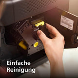 PHILIPS Cafetera espresso automática serie 2200 - 2 especialidades de café, pantalla táctil, espumador de leche clásico, molinillo cerámico, negro mate (EP2220/10)