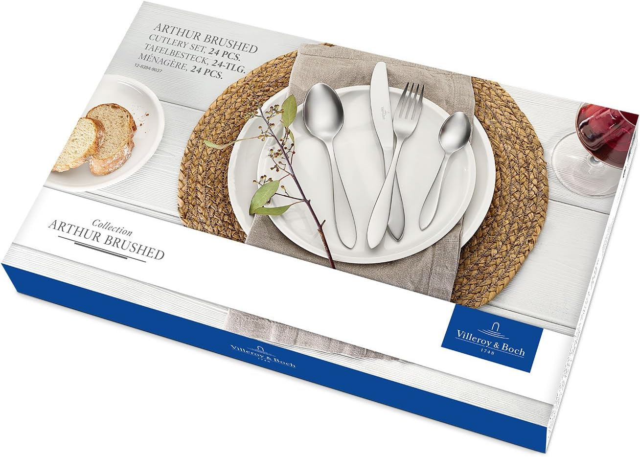 Villeroy And Boch Arthur Cubiertos para 6, 24 piezas, acero inoxidable Cocina Naty Shop