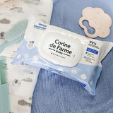 - Toallitas bebé Change Water Essential x70 - Producto de aseo de fibras vegetales - 99% agua ultrapurificada - Higiene desde el nacimiento - Tapa resellable