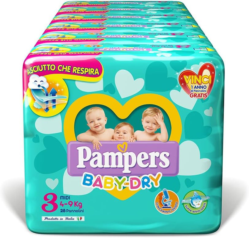 Pampers Baby Dry Maxi Twin Pack pañales, talla 4 (7-18 kg), 48 pañales