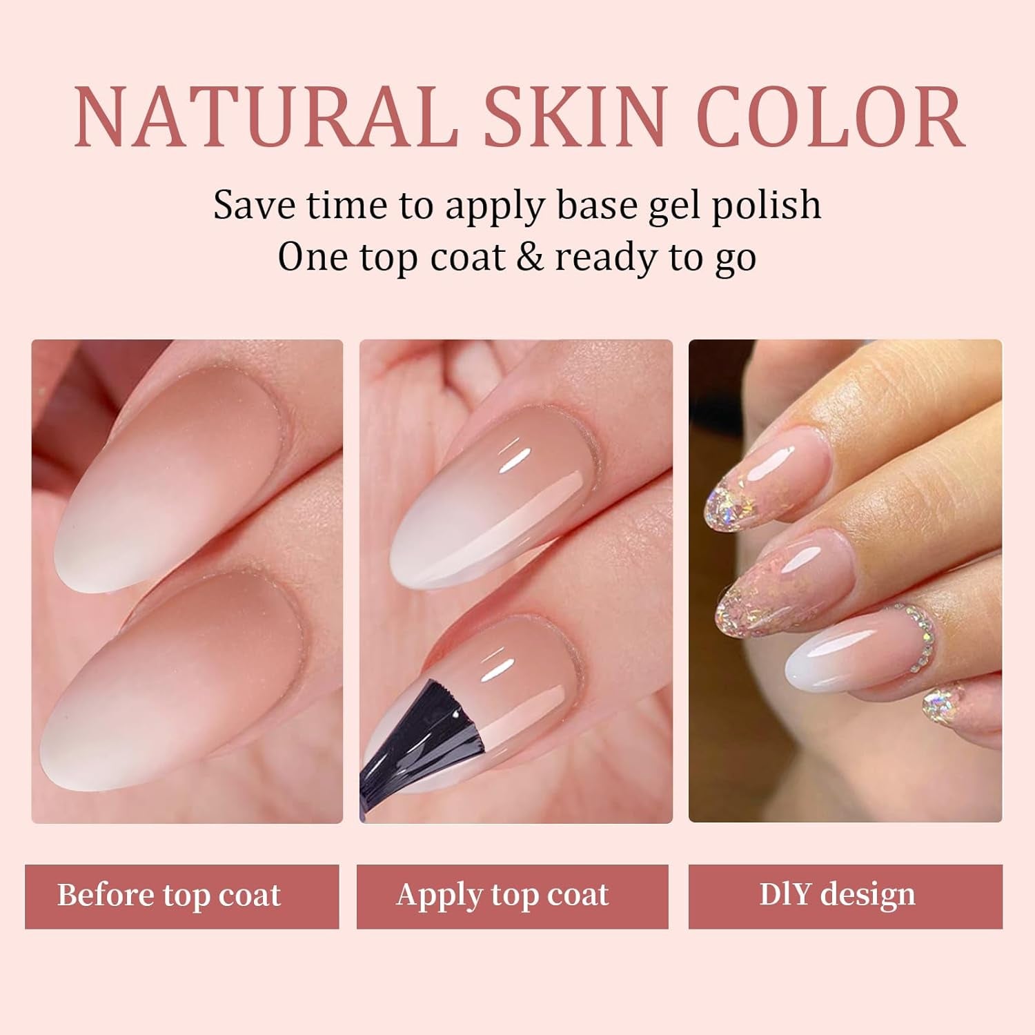 Kit de 150 uñas postizas degradadas – 5 colores diseño degradado uñas artificiales autoadhesivas – cubierta completa para mujeres y niñas – uñas postizas brillantes para manicura DIY (cuadrado)