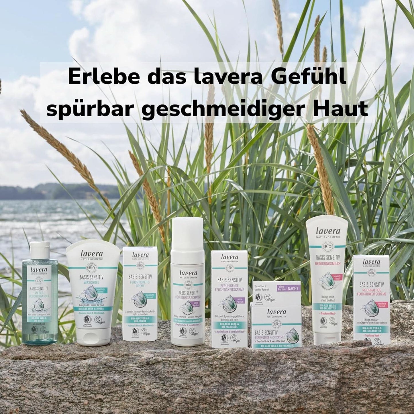 Lavera Basis Sensitiv, cuidado intensivo para pieles secas con Aloe Vera y aceite de almendras, 150 ml Naty Shop