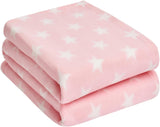 DREAMSCENE manta cómoda manta mullida manta de lana - manta de salón cálida invierno suave, manta de sofá, manta de sofá, manta de peluche para niños, mantas de salón y de peluche 120X150Cm, manta para sofá estrellas grises Camas y mantas Besuche den DREAMSCENE-Store Rosa 120 X 150 Cm