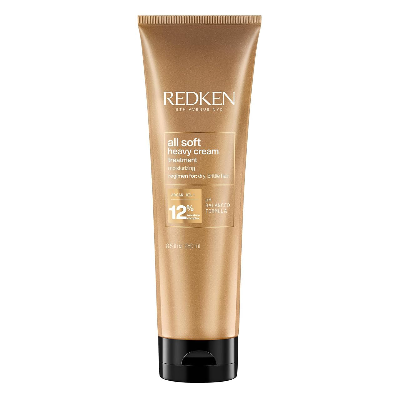 Redken Mascarilla capilar para cabello seco y quebradizo, revitaliza e hidrata, con complejo de queratina y aceite de argán, crema espesa totalmente suave, 1 mascarilla capilar Naty Shop de 250 ml
