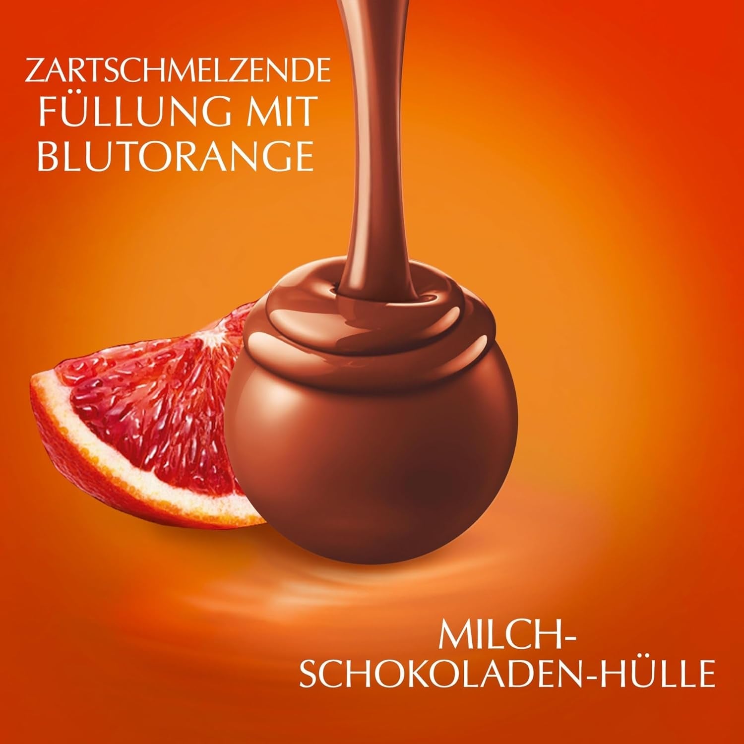 Lindt LINDOR Bolas de chocolate rojo y naranja | Bolsa resellable de 1 kg | aprox. 80 caramelos de chocolate con relleno que se deshace en la boca | Paquete a granel, regalo de chocolate.