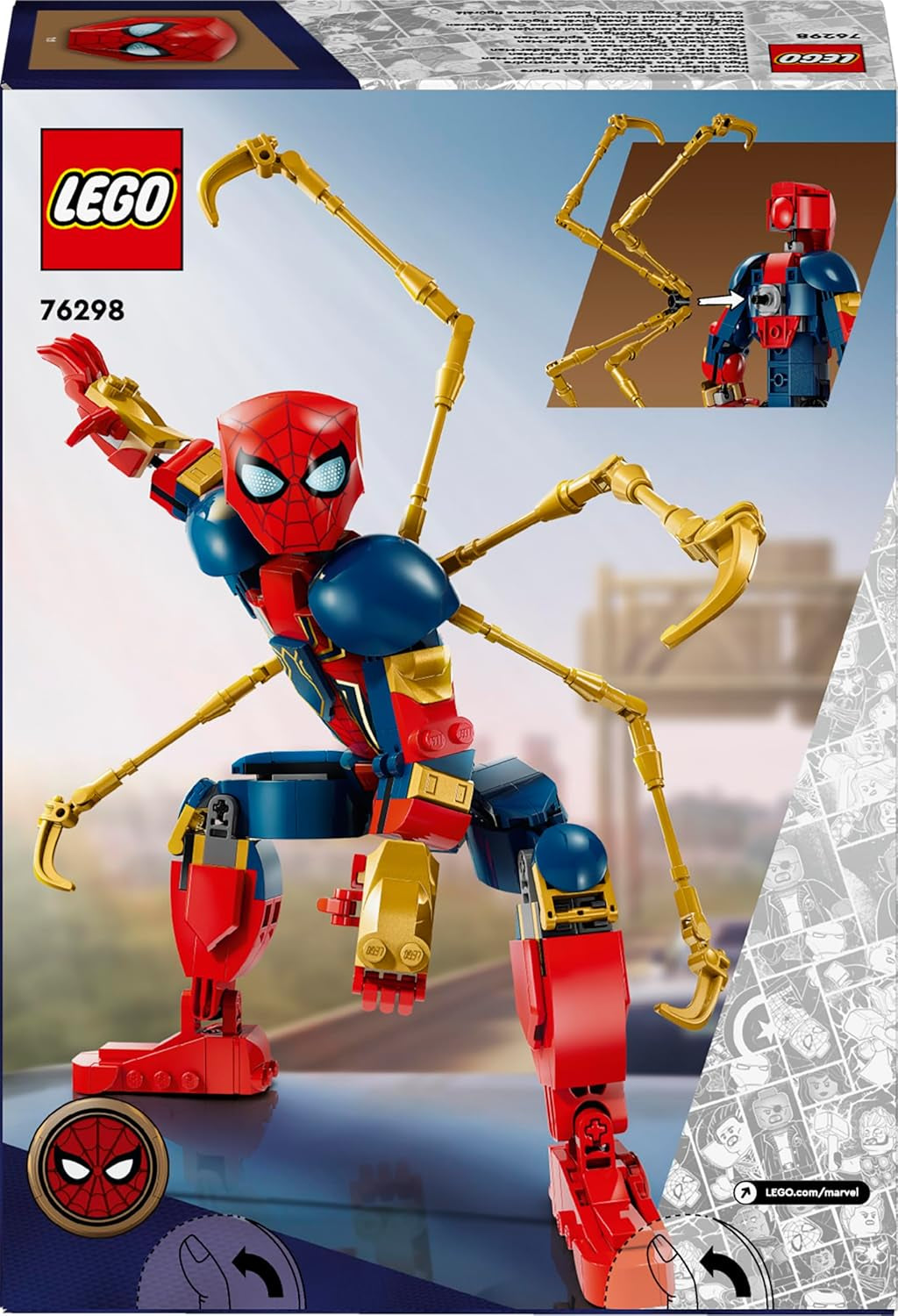 LEGO Marvel Bloques de Construcción Iron Spider-Man Juguete de acción de superhéroe para niños a partir de 8 años Conjunto de armadura para niños y niñas Modelo para construir Los Vengadores Idea de regalo para fanáticos de las películas de Marvel 76298 Juegos de construcción Beuche den LEGO-Store