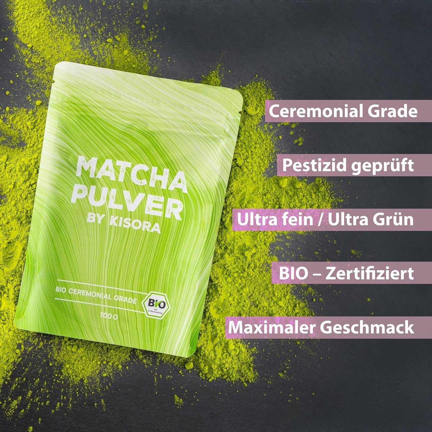 Matcha Ceremonial calidad BIO 100G té verde Té verde 100% ecológico Matcha en polvo