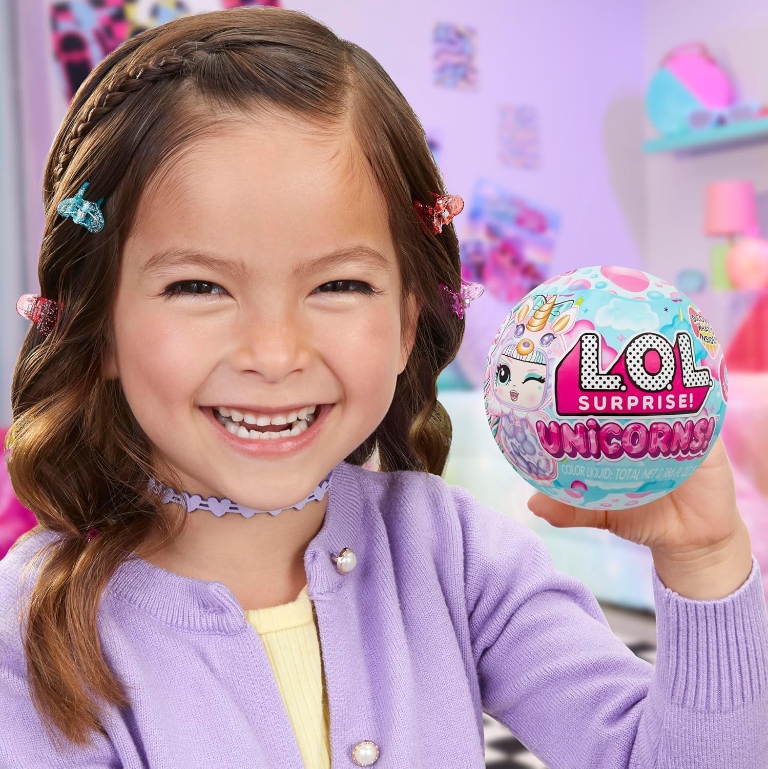 Jajaja ¡Sorpresa! Unicorns Tots: incluye 1 muñeco con cuerpo transparente y efecto lámpara de lava, empaque blindado, 8 muñecos coleccionables con 2 mezclas de colores, para edades de 4 años en adelante