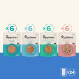 Applaws Comida Húmeda para Gatos 100% Natural Selección de Pescado Sobres en Caldo - Paquete de 24 sobres x 70g