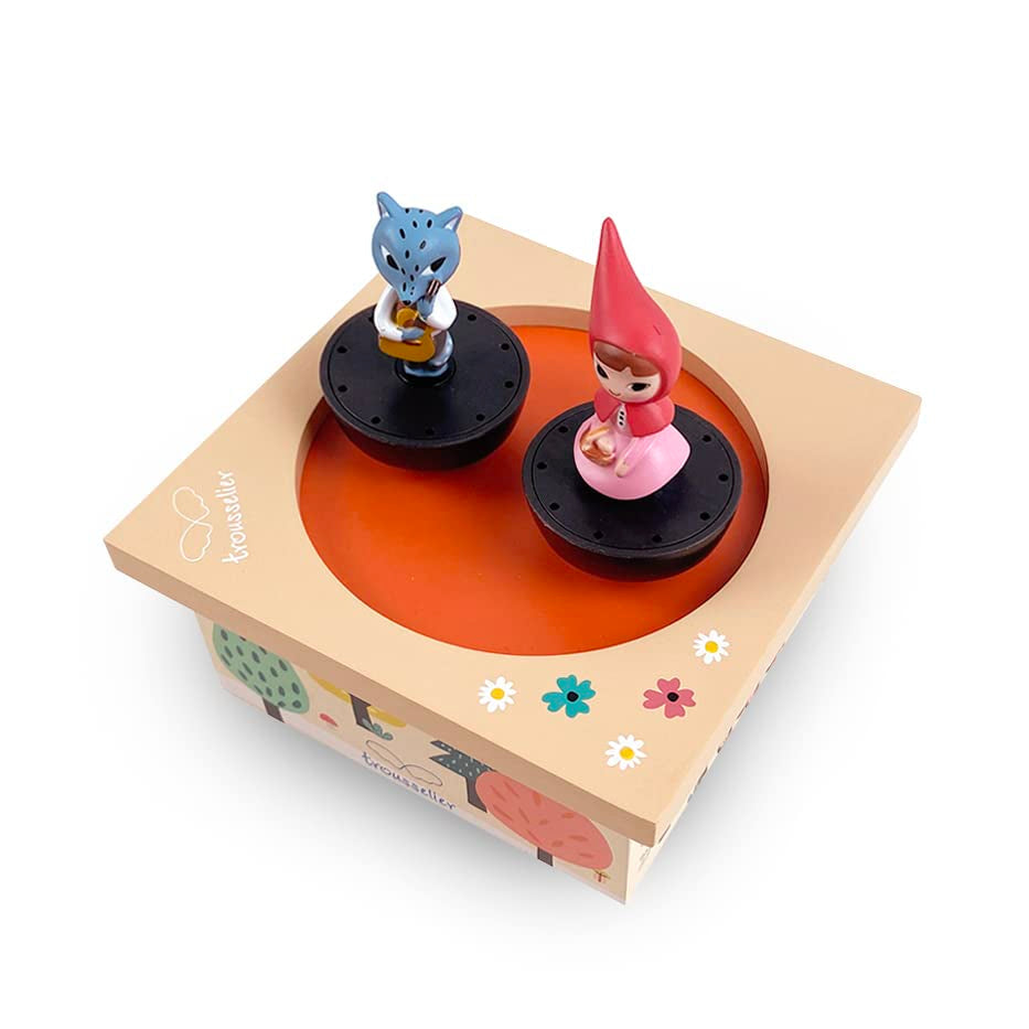 Trousselier - Caperucita Roja - Caja de música bailando - Caja de música - Ideal regalo de cumpleaños - 2 figuras desmontables - Fácil de manejar - Música primaveral de Vivaldi - Color Multicolor, S95095, Juguetes para bebés grandes Naty Shop