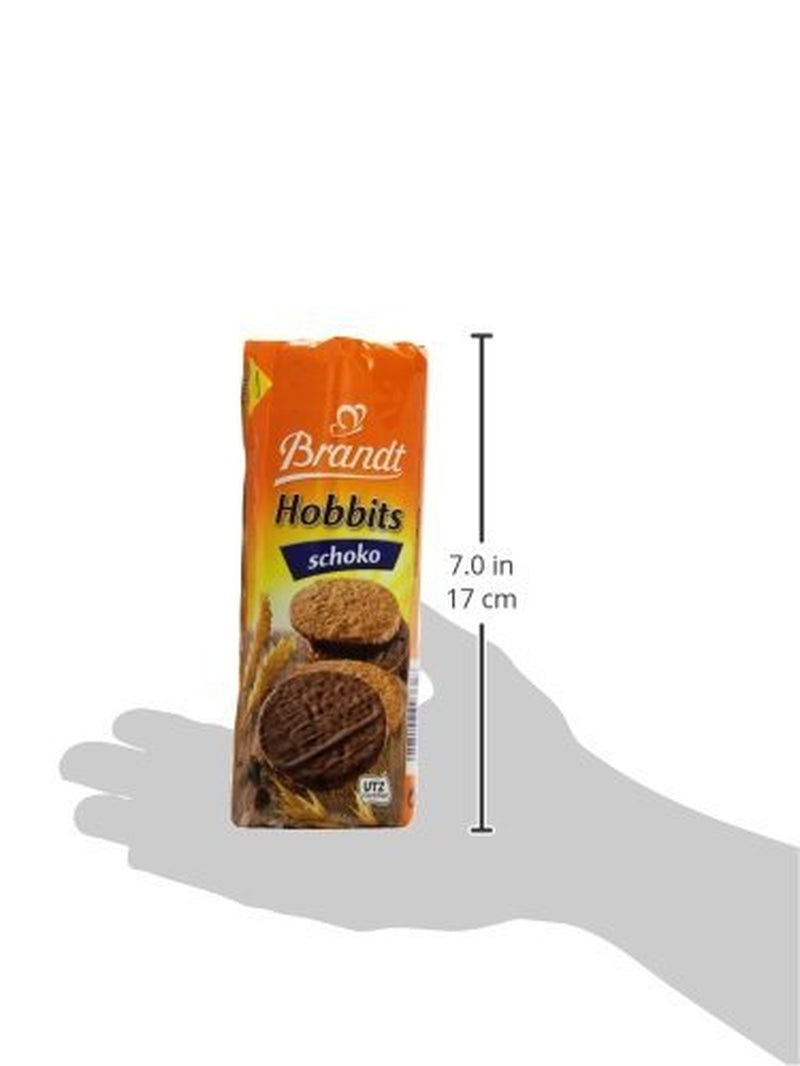 Brandt Hobbits Chocolate Pack 265g - Galletas integrales crujientes de avena y chocolate - Masa crujiente para toda la familia - en un práctico panecillo