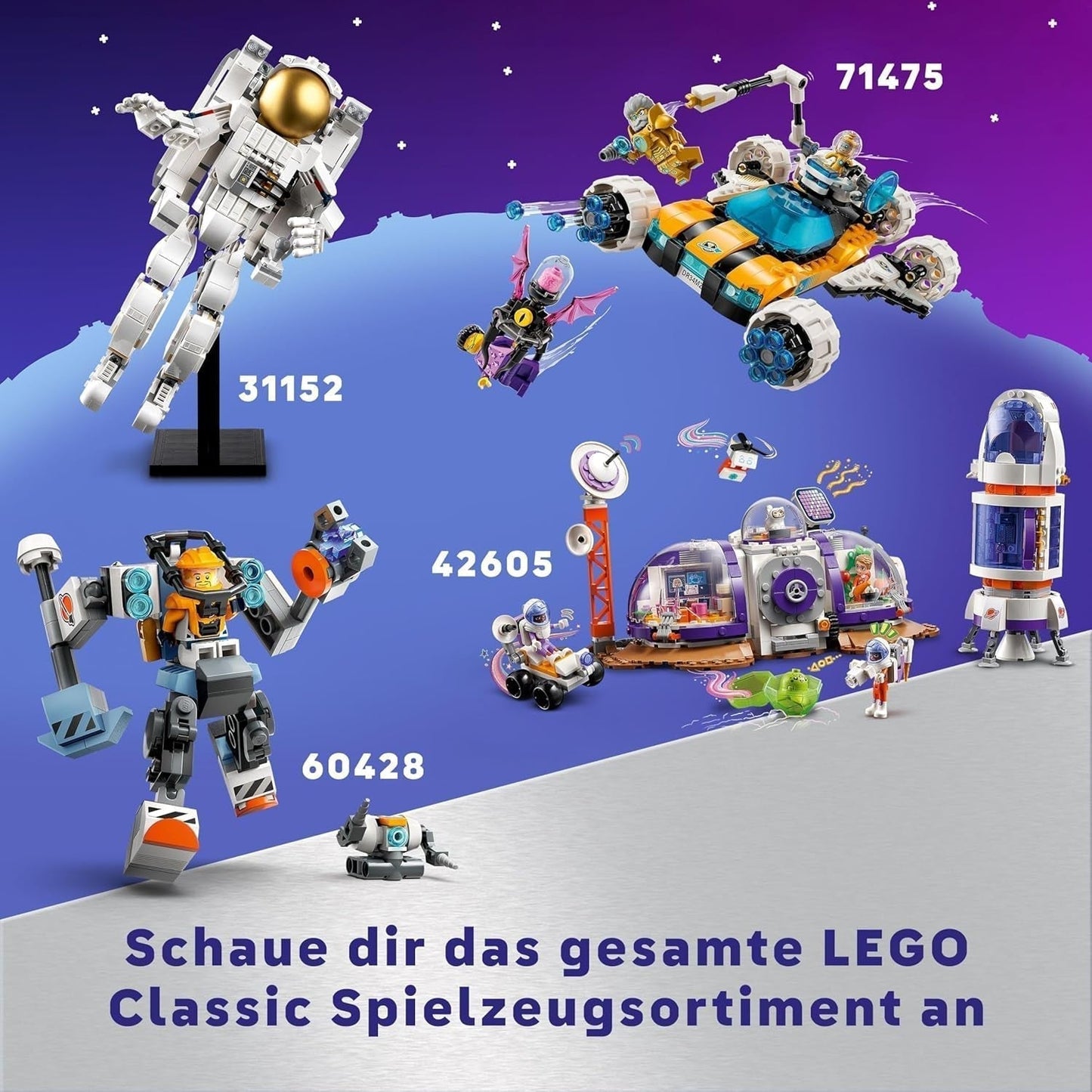 LEGO Dreamzzz Juego de Transbordador Espacial o Coche de Juguete Buggy Espacial 2 en 1 del Sr. Oz, incluye minifiguras del Sr. Oz, Albert y Jayden, regalo espacial para niños mayores de 8 años 71475 Juegos de construcción Besuche den LEGO-Store