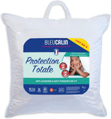 Bleu Câlin set de 2 almohadas antiácaros, antiinsectos, confort esponjoso, 60 X 60 Cm, funda de microfibra, protección total, almohadas estándar blancas Naty Shop