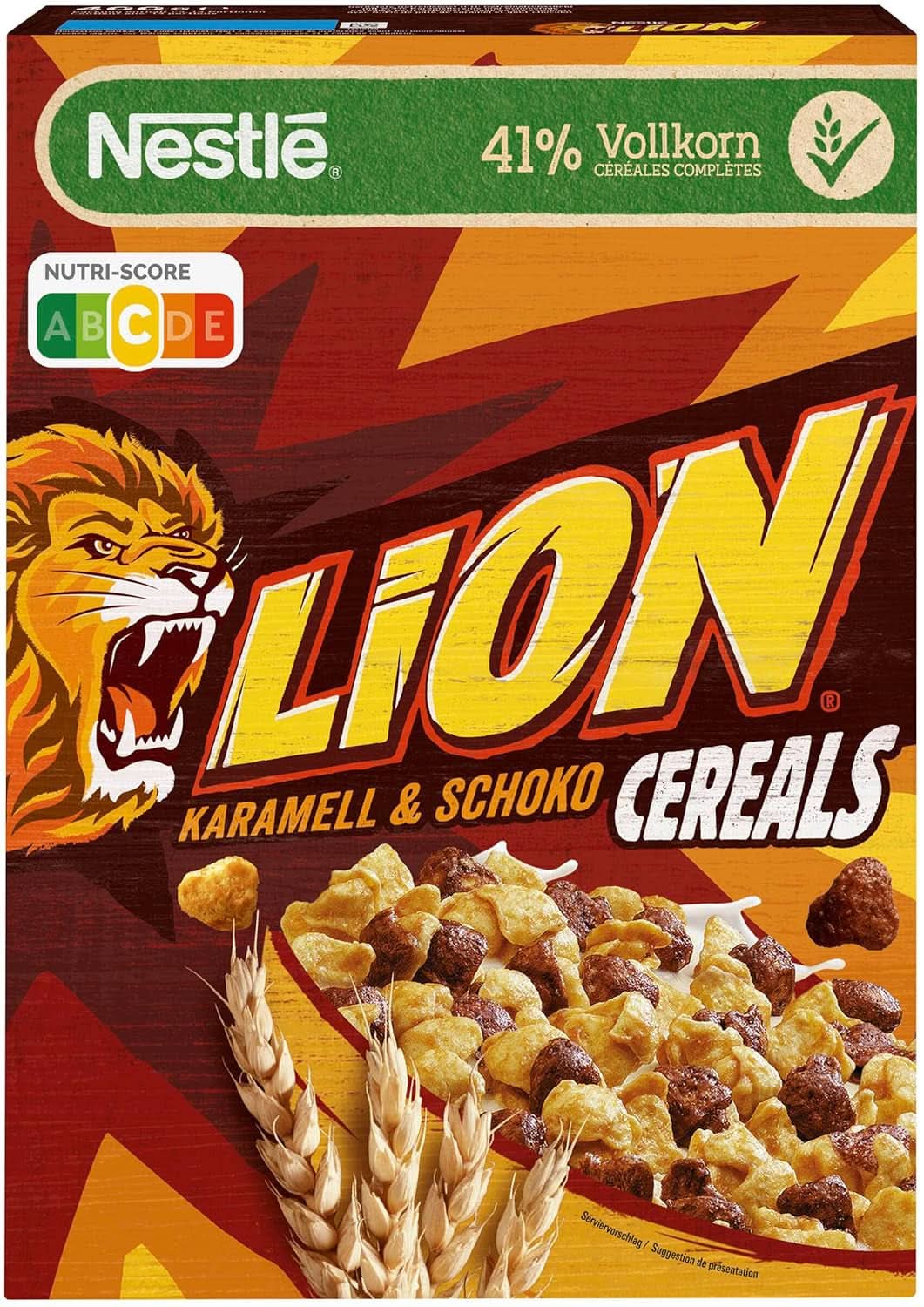 Cereal LEÓN, Cereal chocolate con caramelo y 41% harina integral, paquete 8 x 400 gramos Cereal Naty Shop