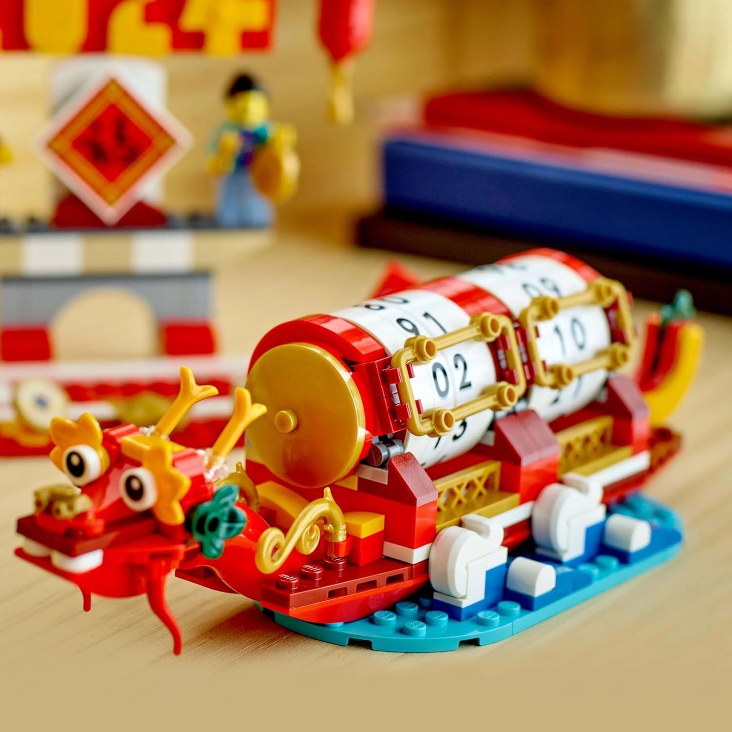 LEGO Calendario navideño, regalo navideño chino para niños y niñas, set de construcción del Año Nuevo Lunar, permite a los niños jugar imaginativamente, juguete festivo, decoración del Año Nuevo Chino 40678 Juegos de construcción Besuche den LEGO-Store